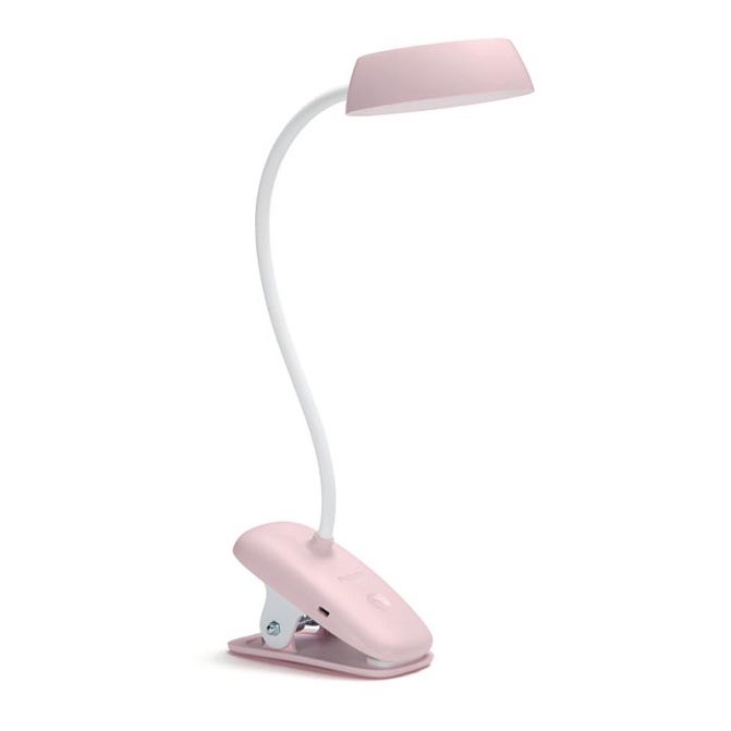 Philips - Dimmbare LED-Leuchte mit Klemme DONUTCLIP LED/3W/5V 1200 mAh CRI 90 rosa