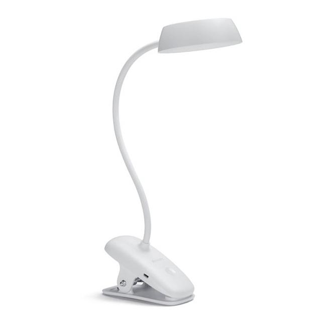 Philips - Dimmbare LED-Leuchte mit Klemme DONUTCLIP LED/3W/5V 1200 mAh CRI 90 weiß