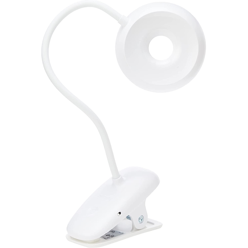 Philips - Dimmbare LED-Leuchte mit Klemme DONUTCLIP LED/3W/5V 1200 mAh CRI 90 weiß