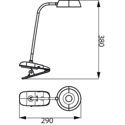 Philips - Dimmbare LED-Leuchte mit Klemme DONUTCLIP LED/3W/5V 1200 mAh CRI 90 weiß