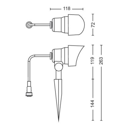 Philips - LED Außenstrahler LED/24W/230V 2700K IP44