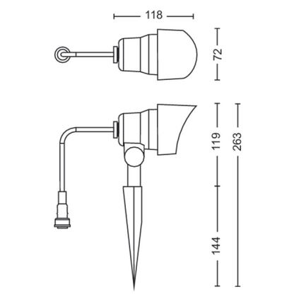 Philips - LED Außenstrahler LED/6W/12V 2700K IP44
