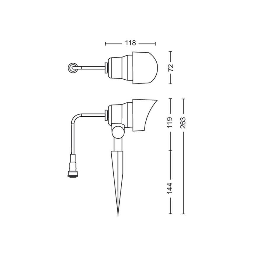 Philips - LED Außenstrahler LED/6W/12V 2700K IP44