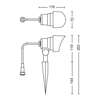 Philips - LED Außenstrahler LED/6W/12V 4000K IP44
