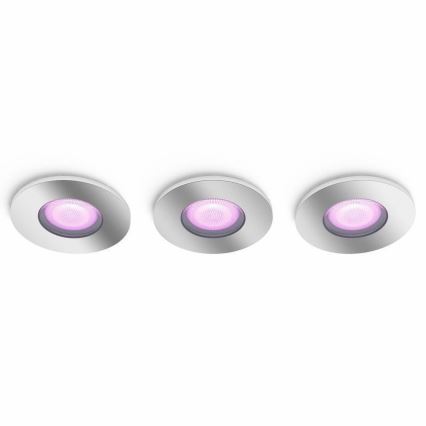 Philips - SET 3x LED RGB dimmbare Badezimmerleuchte Hue XAMENTO 1xGU10/5,7W/230V IP44 2000-6500K