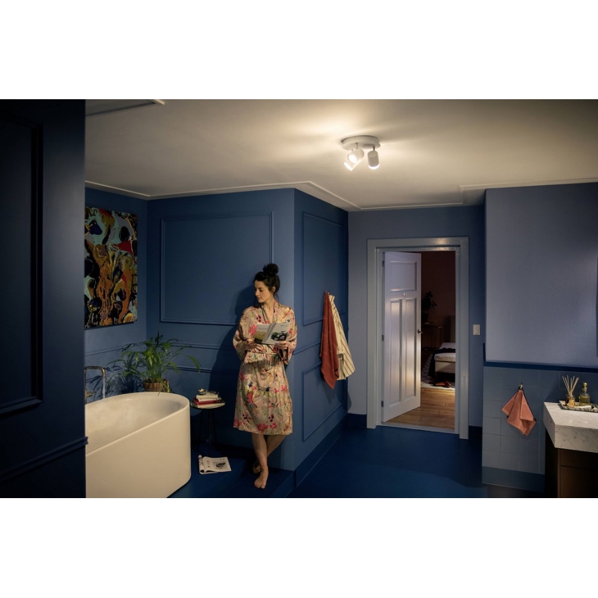 Philips - LED dimmbares Badezimmerleuchte Hue ADORE 3xGU10/5W/230V IP44 + Fernbedienung