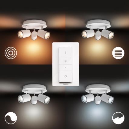 Philips - LED dimmbares Badezimmerleuchte Hue ADORE 3xGU10/5W/230V IP44 + Fernbedienung