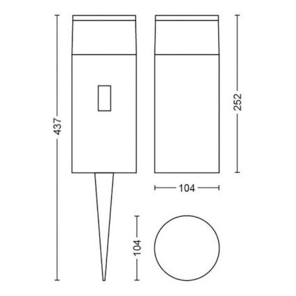 Philips - LED RGB dimmbare Außenleuchte Hue CALLA LED/8W/24V IP65