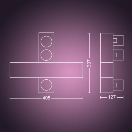 Philips - LED RGBW dimmbares Einbauleuchte Hue CENTRIS LED/25W/230V + 3xGU10/5,7W