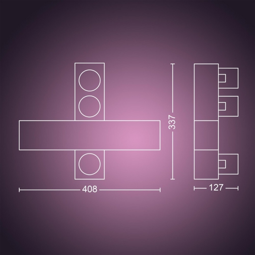 Philips - LED RGBW dimmbares Einbauleuchte Hue CENTRIS LED/25W/230V + 3xGU10/5,7W