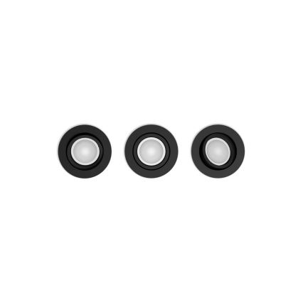 Philips - SET 3x dimmbare LED RGBW Einbauleuchten Hue CENTURA 1xGU10/4,2W/230V 2000-6500K