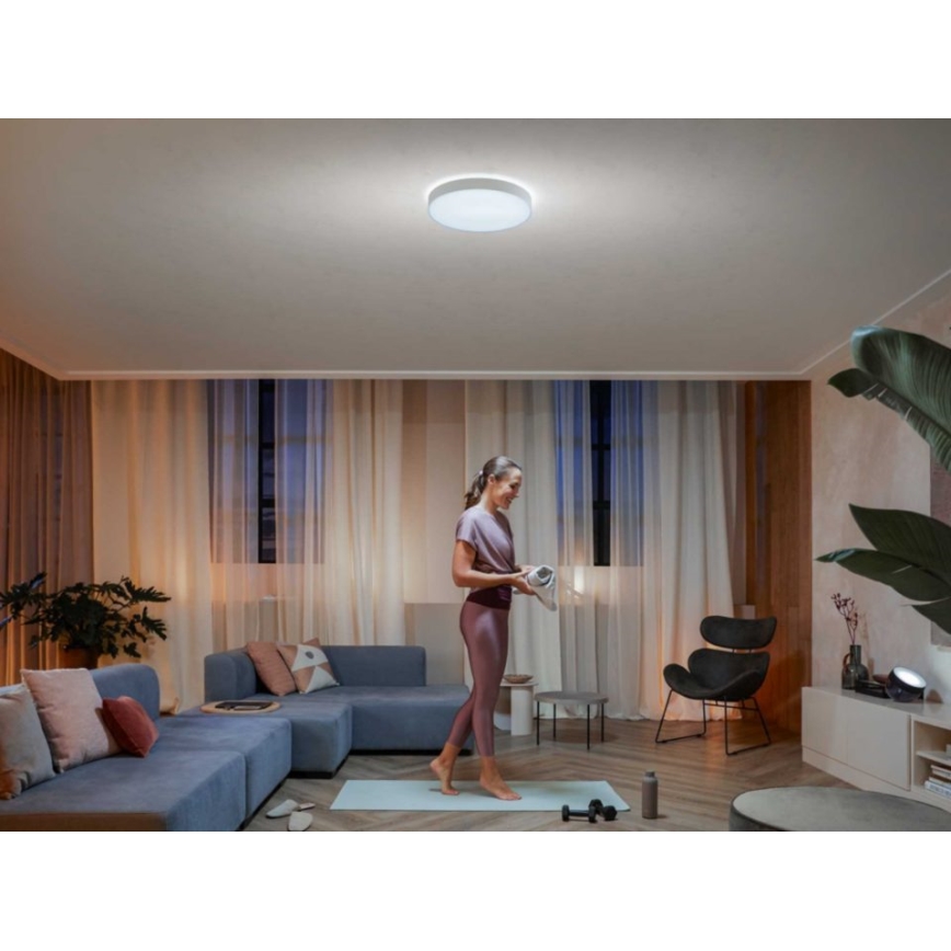 Philips - LED dimmbare Deckenleuchte Hue LED/33,5W/230V 2200-6500K Ø 425 mm Weiß + Fernbedienung