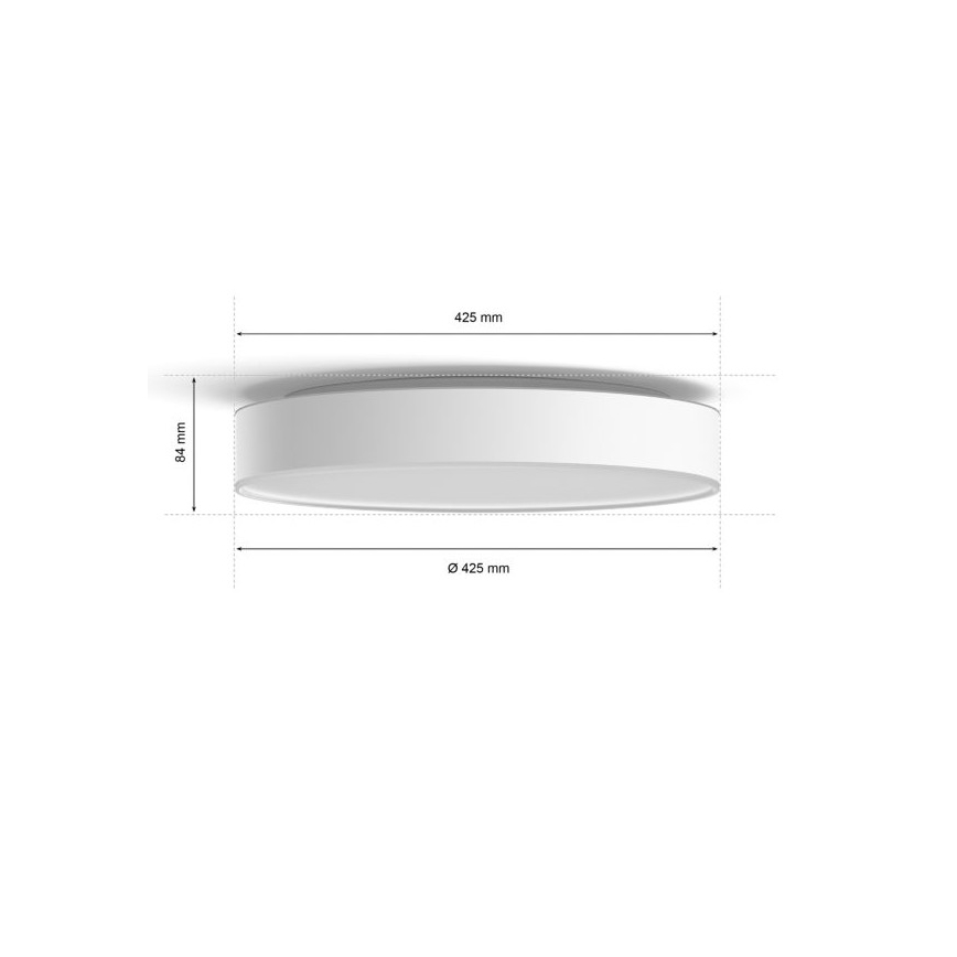 Philips - LED dimmbare Deckenleuchte Hue LED/33,5W/230V 2200-6500K Ø 425 mm Weiß + Fernbedienung