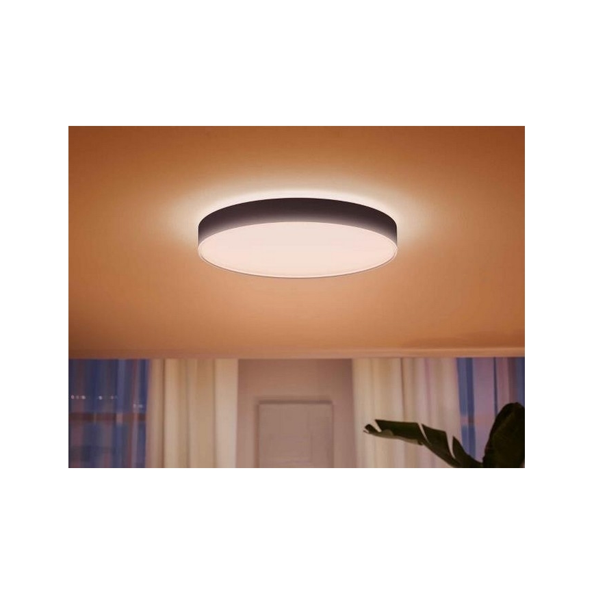Philips - LED dimmbare Deckenleuchte Hue LED/48W/230V 2200-6500K Ø 551 mm schwarz + Fernbedienung