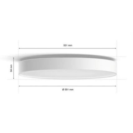 Philips - LED dimmbare Deckenleuchte Hue LED/48W/230V 2200-6500K Ø 551 mm weiß + Fernbedienung