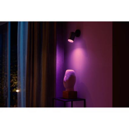 Philips - LED RGBW dimmbares Einbauleuchte Hue FUGATO 1xGU10/4,2W/230V 2000-6500K schwarz