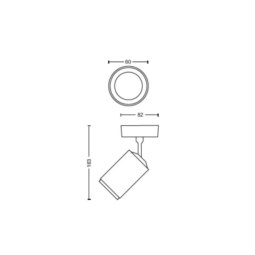 Philips - LED RGBW dimmbares Einbauleuchte Hue FUGATO 1xGU10/4,2W/230V 2000-6500K schwarz