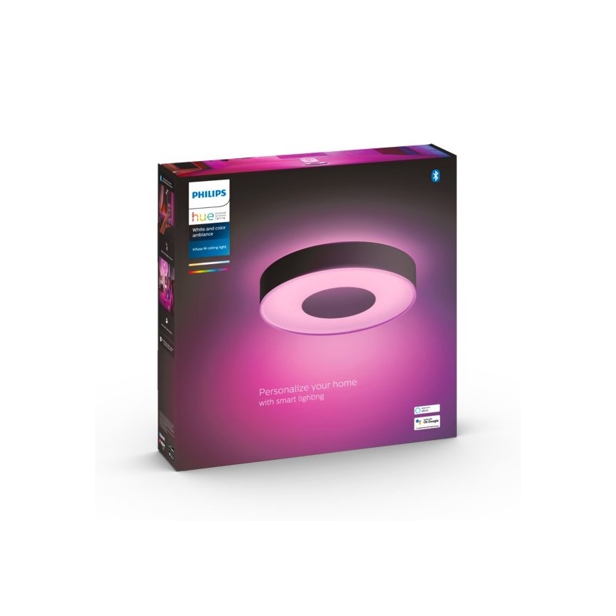 Philips - LED RGB dimmbares Deckenleuchte Hue INFUSE LED/33,5W/230V 2000-6500K Ø 381 mm schwarz