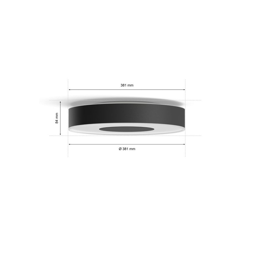 Philips - LED RGB dimmbares Deckenleuchte Hue INFUSE LED/33,5W/230V 2000-6500K Ø 381 mm schwarz