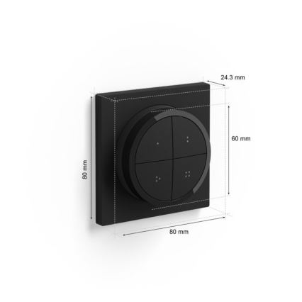 Philips - Fernbedienung mit Schalter Hue TAP 1xCR2032 schwarz