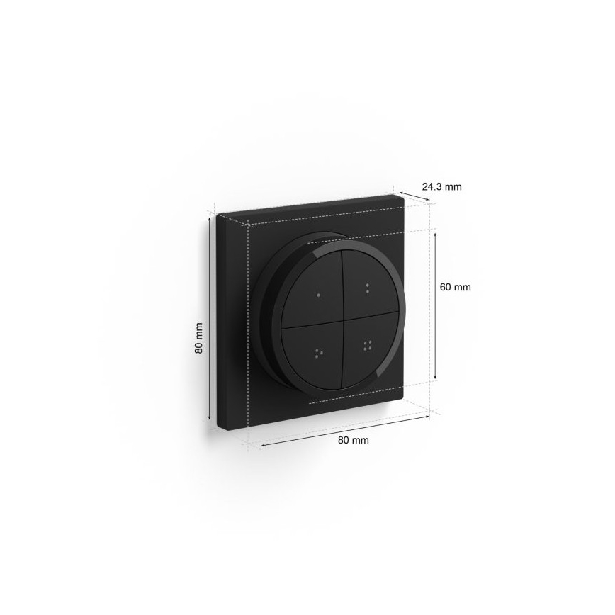Philips - Fernbedienung mit Schalter Hue TAP 1xCR2032 schwarz