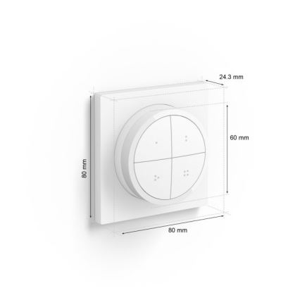 Philips - Fernbedienung mit Schalter Hue TAP 1xCR2032 weiß
