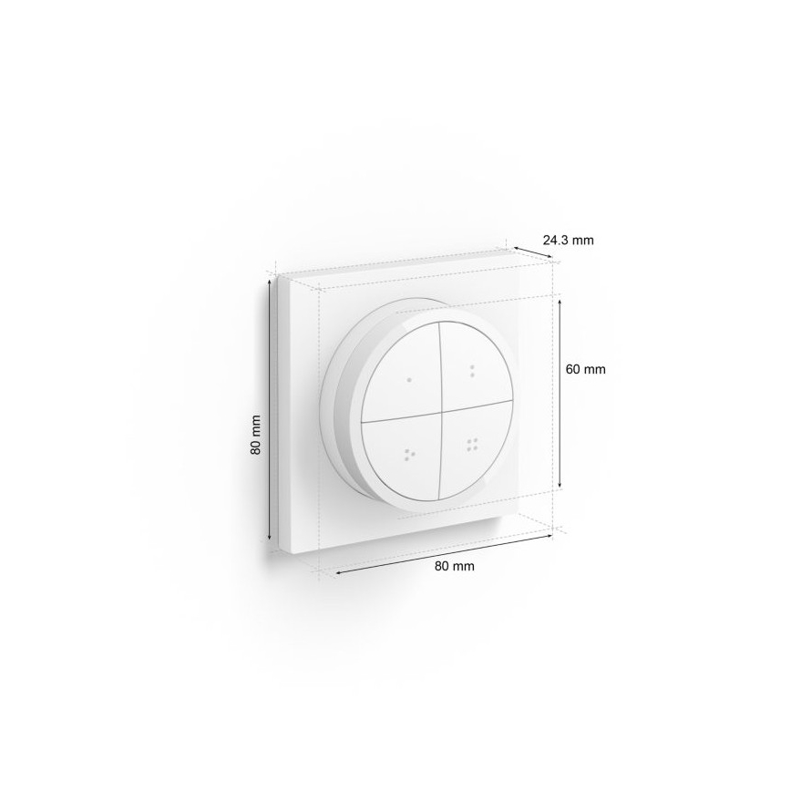 Philips - Fernbedienung mit Schalter Hue TAP 1xCR2032 weiß