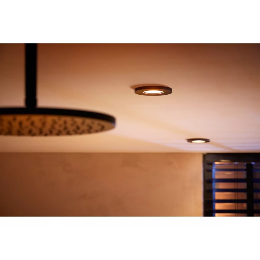 Philips - SET 3x dimmbare LED RGBW Badezimmer-Einbauleuchte Hue XAMENTO 1xGU10/4,2W/230V 2000-6500K IP44