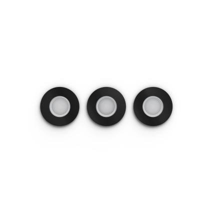 Philips - SET 3x dimmbare LED RGBW Badezimmer-Einbauleuchte Hue XAMENTO 1xGU10/4,2W/230V 2000-6500K IP44