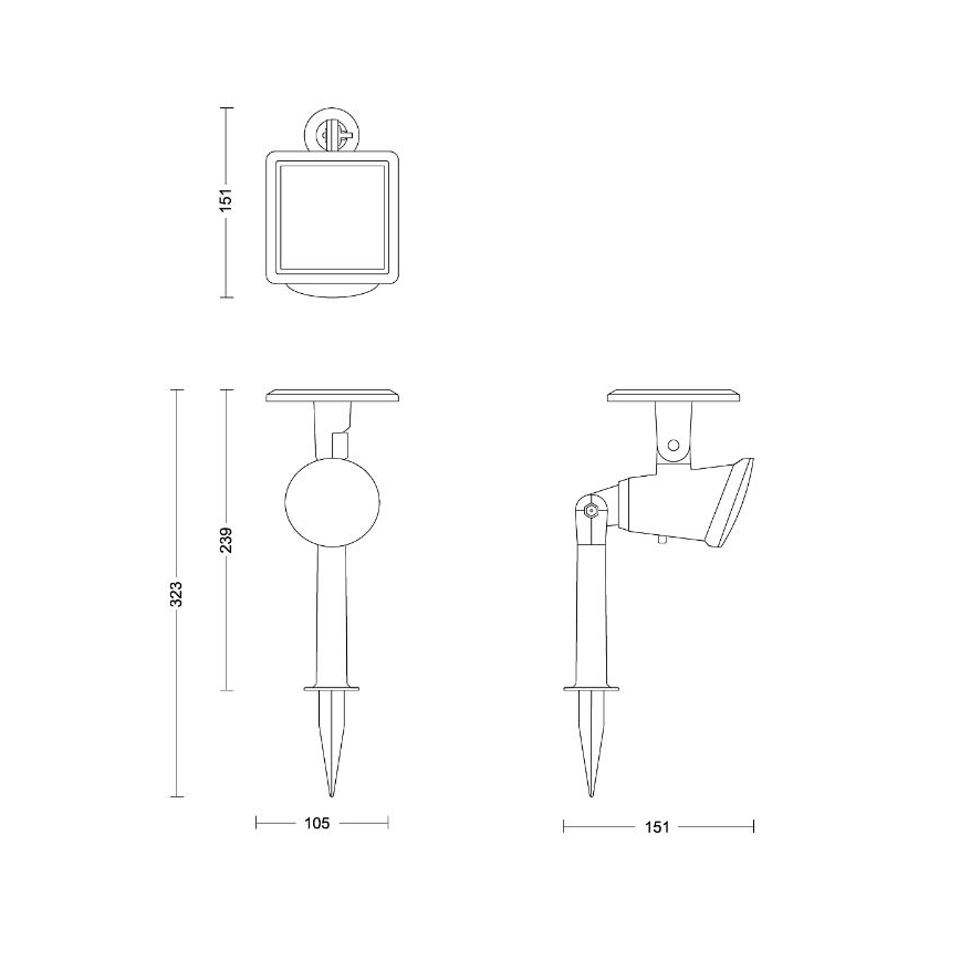 Philips - LED Solarstrahler JIVIX LED/1,4W/3,7V 1800 mAh IP44