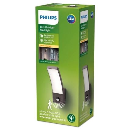 Philips - LED Außenwandleuchte mit Sensor LED/12W/230V 2700K IP44
