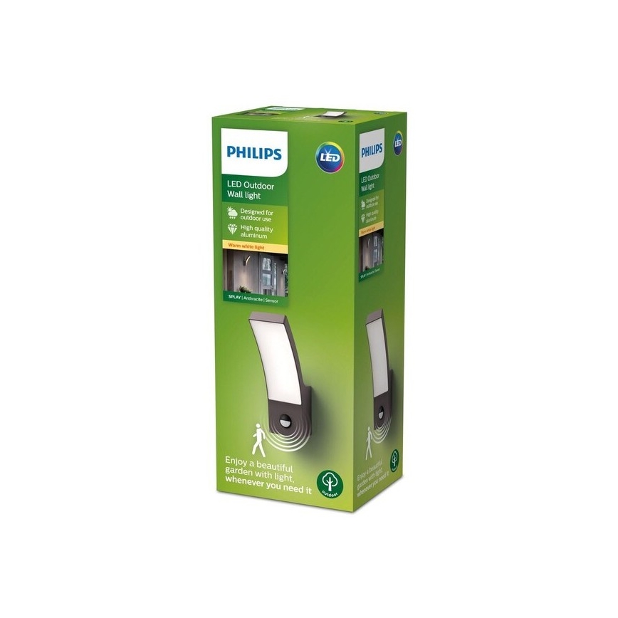 Philips - LED Außenwandleuchte mit Sensor LED/12W/230V 2700K IP44