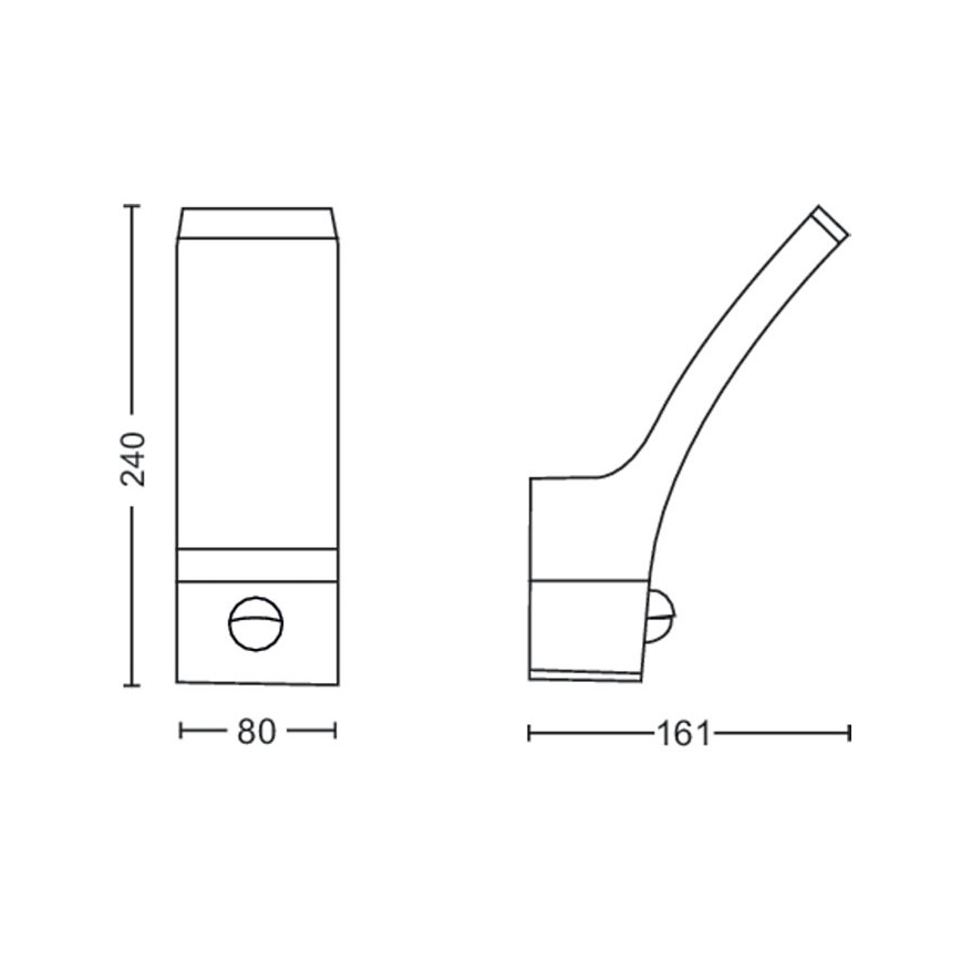 Philips - LED Außenwandleuchte mit Sensor LED/12W/230V 2700K IP44
