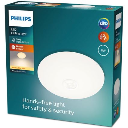 Philips – LED-Deckenleuchte mit Sensor MAUVE LED/6W/230V