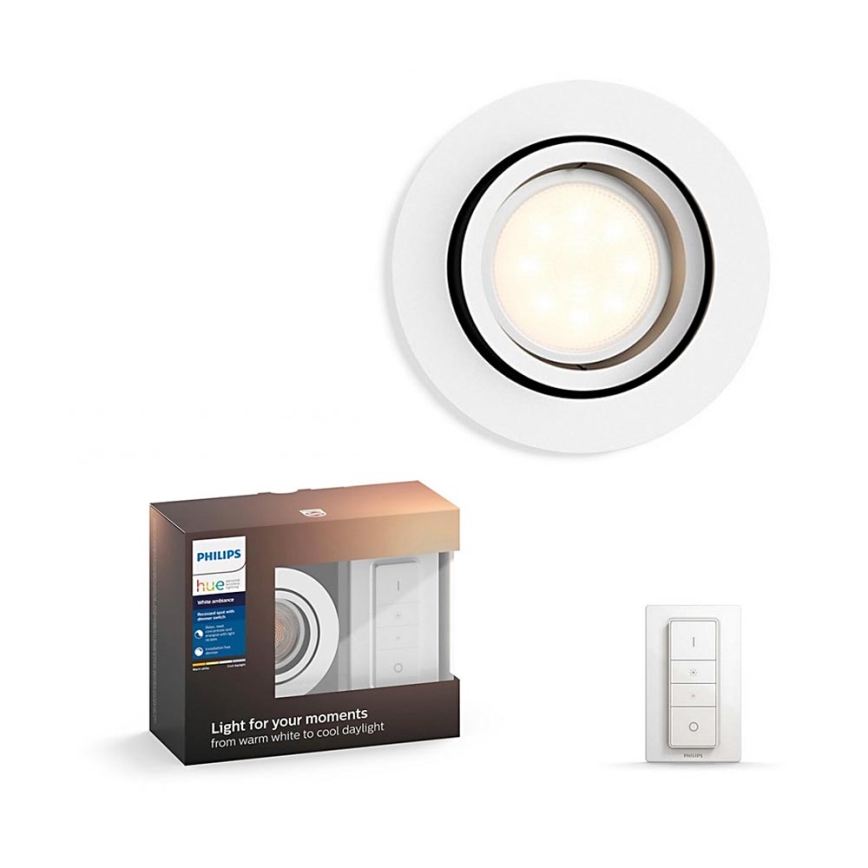 Philips - LED dimmbares Leuchtmittel Hue MILLISKIN 1xGU10/5,5W/230V + Fernbedienung