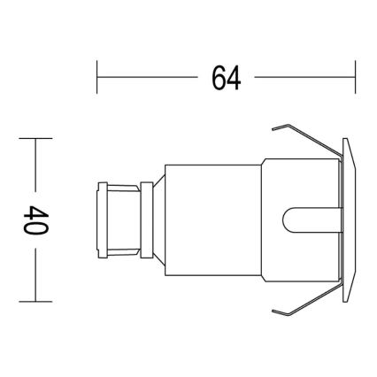 Philips - LED Außen-Einbauleuchte SPORE LED/1W/24V IP67