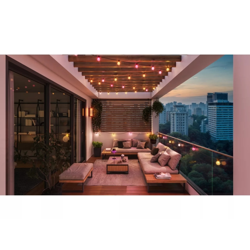 Philips - LED RGBW dimmbar Außen-Lichterkette Hue FESTAVIA 20xLED 14m IP65