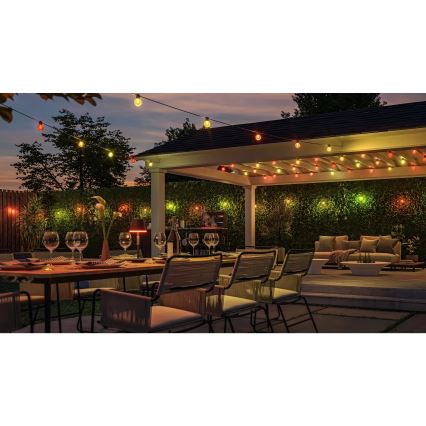 Philips - LED RGBW dimmbar Außen-Lichterkette Hue FESTAVIA 20xLED 14m IP65