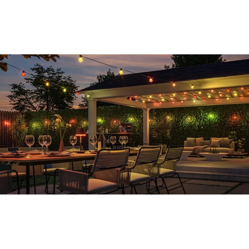 Philips - LED RGBW dimmbar Außen-Lichterkette Hue FESTAVIA 20xLED 14m IP65