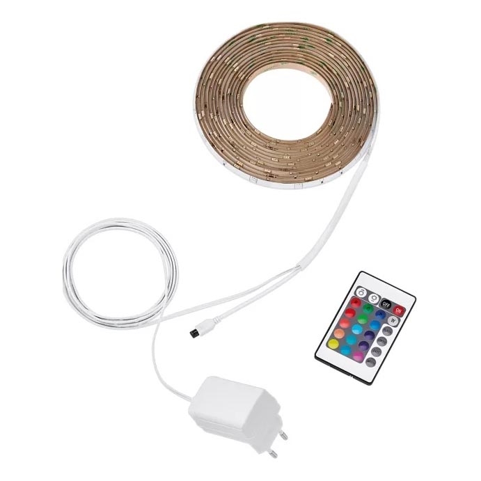 Philips - LED RGBW Dimmbare Strip 5m LED/12W/230V + Fernbedienung