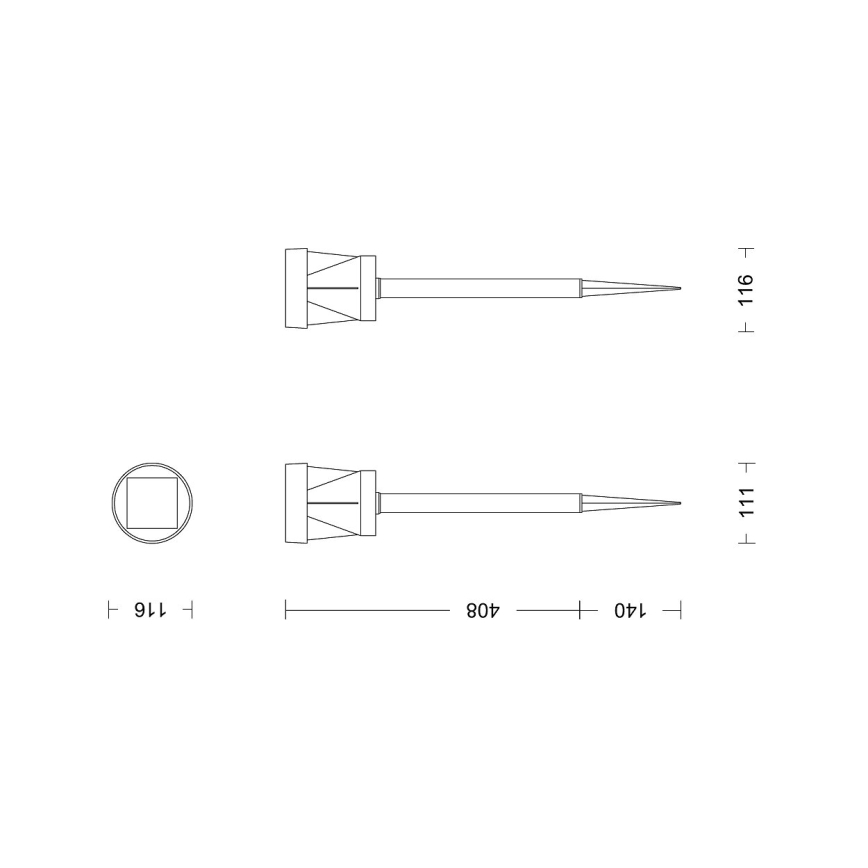 Philips - LED-Solarleuchte AVERY LED/1,8W/3,7V 2600 mAh 2700K IP44