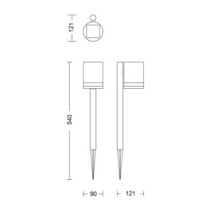 Philips - LED Solarleuchte FYCE LED/1,5W/3,7V 1200 mAh IP44