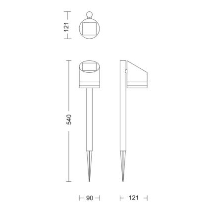 Philips - LED Solarleuchte FYCE LED/1,5W/3,7V 1200 mAh IP44