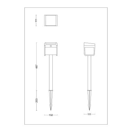 Philips - LED-Solarleuchte mit Sensor EZRA LED/1,8W/3,7V 2600 mAh 3000K IP44