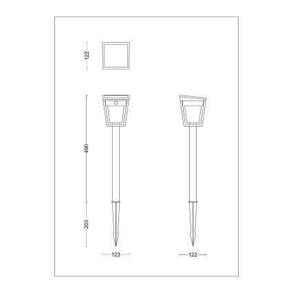 Philips - LED-Solarleuchte mit Sensor NISSA LED/1,8W/3,7V 2600 mAh 3000K IP44