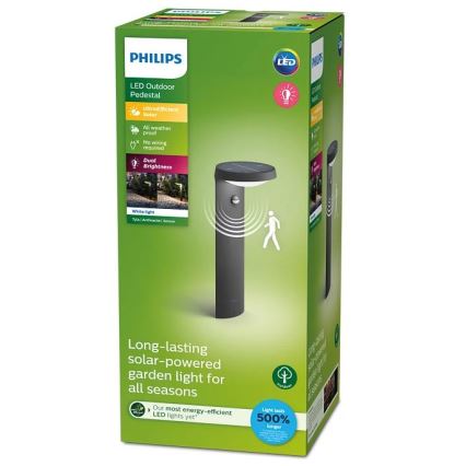 Philips - LED-Solarleuchte mit Sensor LED/1,2W/4V 1800 mAh 3000K IP44
