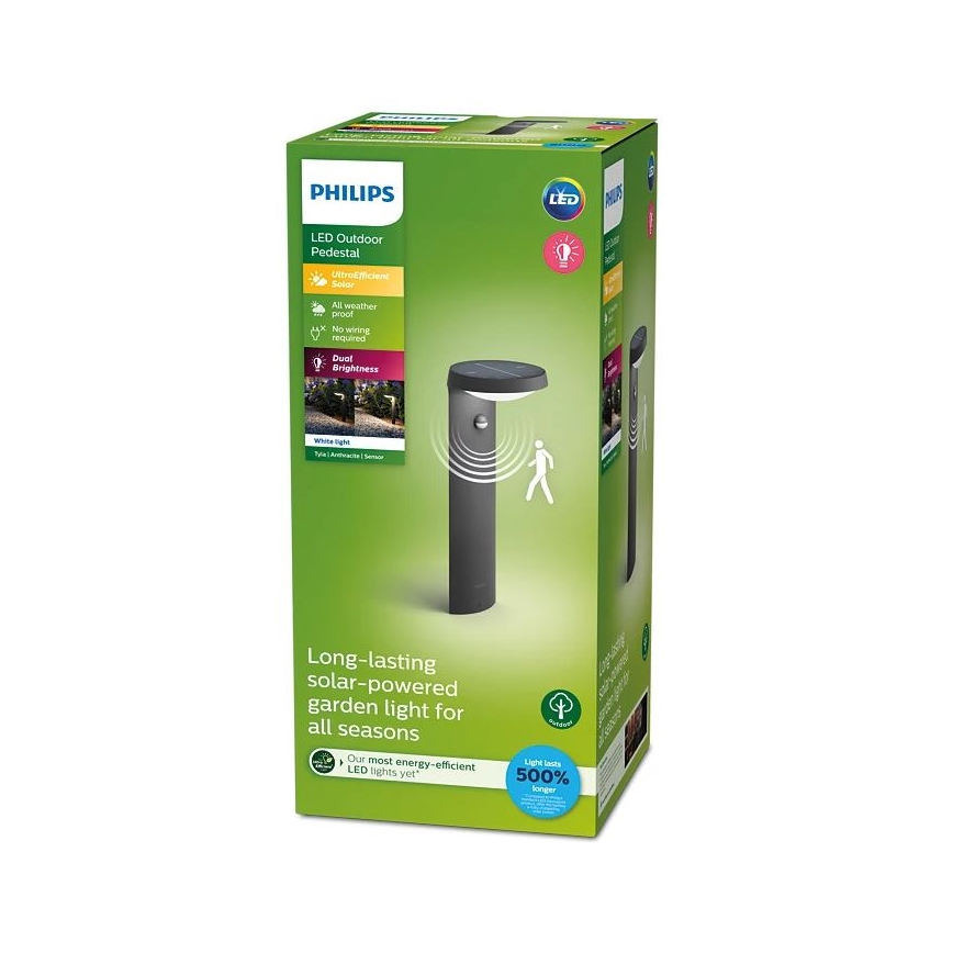 Philips - LED-Solarleuchte mit Sensor LED/1,2W/4V 1800 mAh 3000K IP44