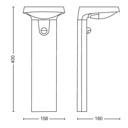 Philips - LED-Solarleuchte mit Sensor LED/1,2W/4V 1800 mAh 3000K IP44