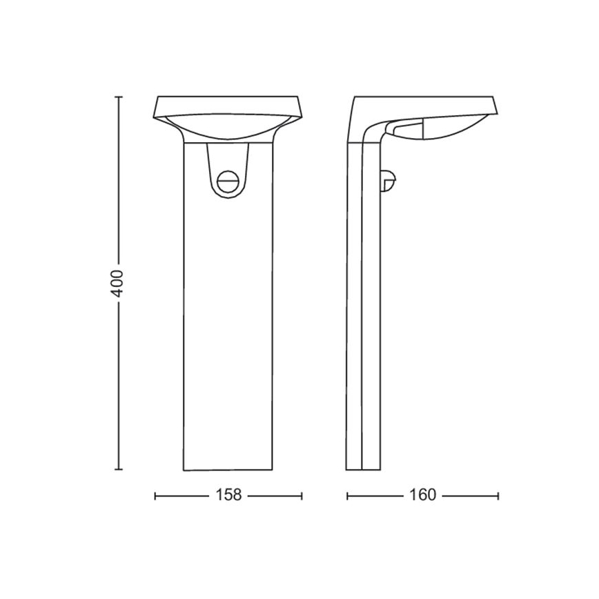 Philips - LED-Solarleuchte mit Sensor LED/1,2W/4V 1800 mAh 3000K IP44