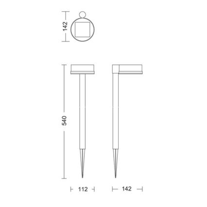 Philips - LED-Solarleuchte VYNCE LED/1,5W/3,7V 1500 mAh IP44